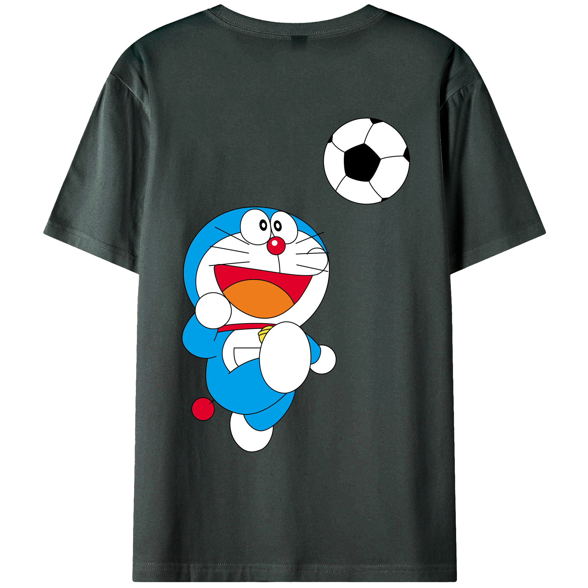 （画像用） ドラえもん Doraemon 綿100％ メンズ半袖Tシャツ（バックプリント） 通気性